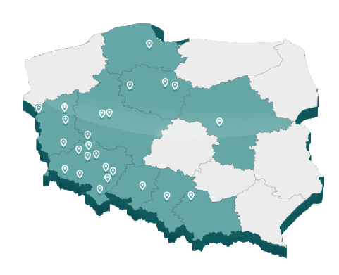 Mapa placówek w Polsce. Wybierz placówkę aby dowiedzieć się więcej